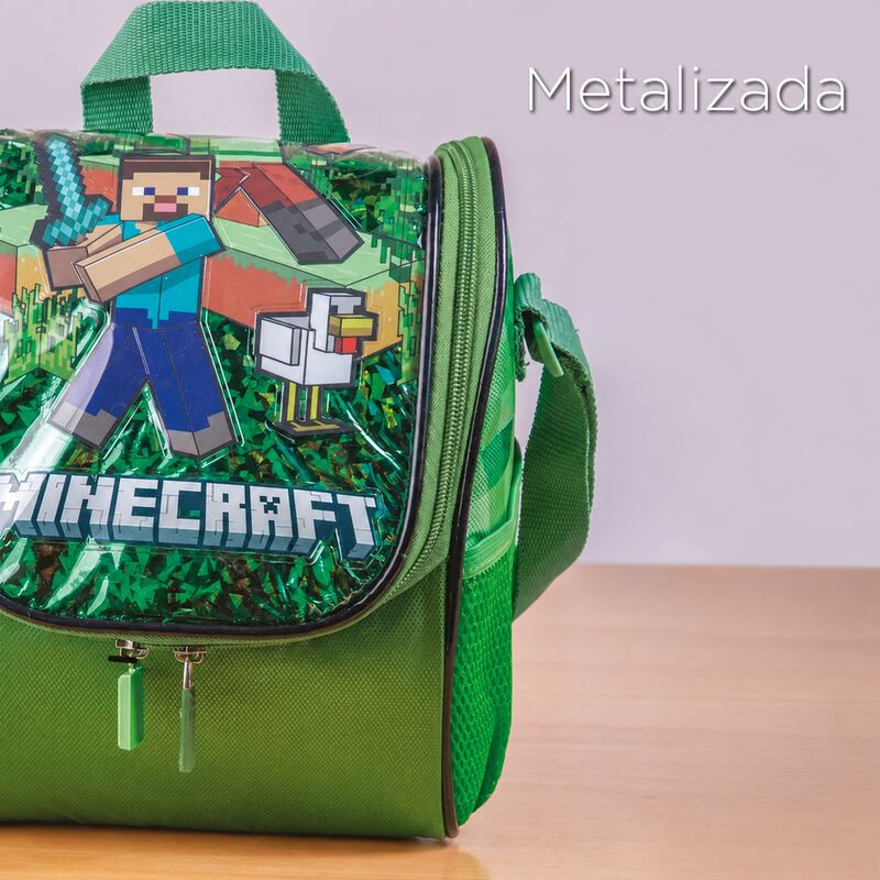 Lonchera T&eacute;rmica Infantil Minecraft Metalizada ... image number null