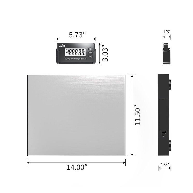 Balanza Digital Acnhli 200 kg Acero Inoxidable image number null