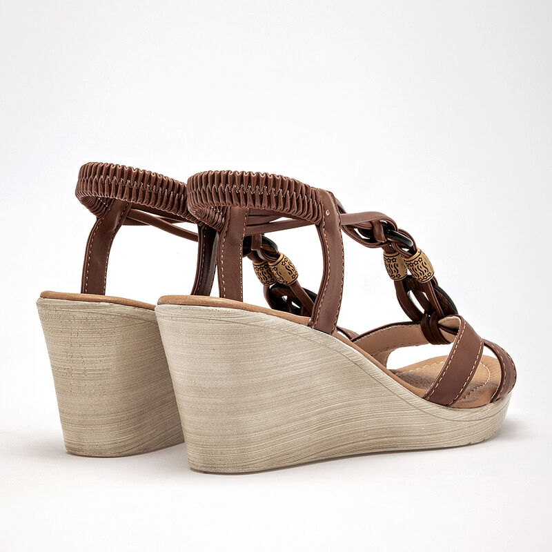 Moramora Sandalia para mujer caf&eacute; image number null