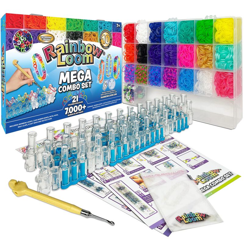 Set Combinado Rainbow Loom&reg; Mega Con M&aacute;s De 700... image number null