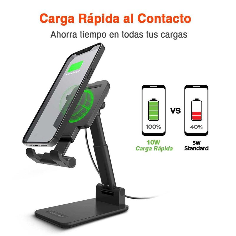 Base Cargador HYPERGEAR r&aacute;pido inal&aacute;mbrico Qi 1... image number null