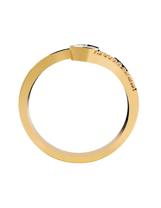 Anillo de Compromiso en Oro Amarillo 14K con Ci... image number null