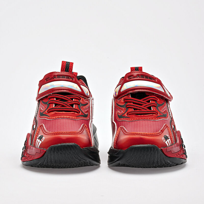 Clasben Tenis urbano para ni&ntilde;o rojo negro, aguj... image number null