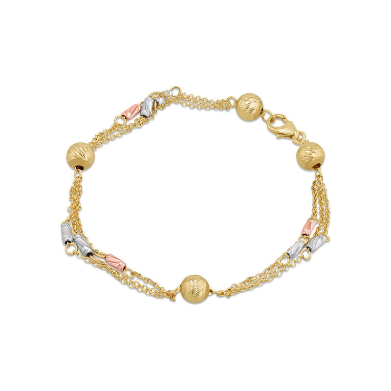 Pulsera De Oro 14k En 4 Colores (amarillo, Blan... image number null