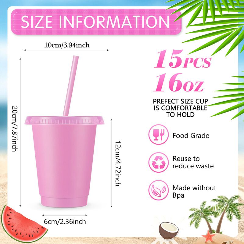 Vaso De Bebida Rtteri 473 ml Rosa Claro Pack De... image number null