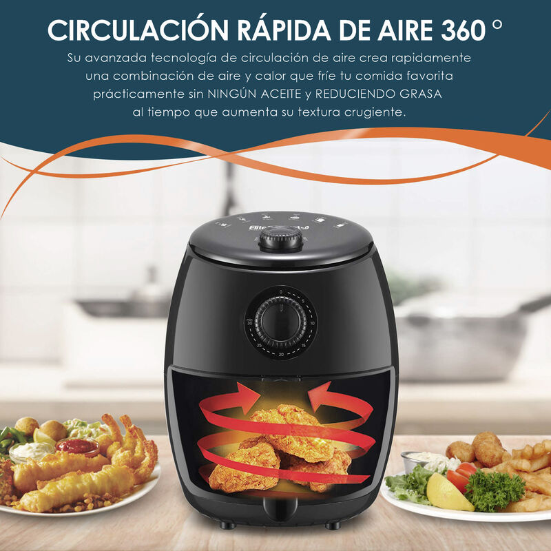 Freidora de Aire Caliente Elite 2.1QT Black image number null