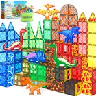 Juguetes Magn&eacute;ticos Con Forma De Dinosaurio, 102 Piezas, Con 8 Dinosaurios - Coodoo