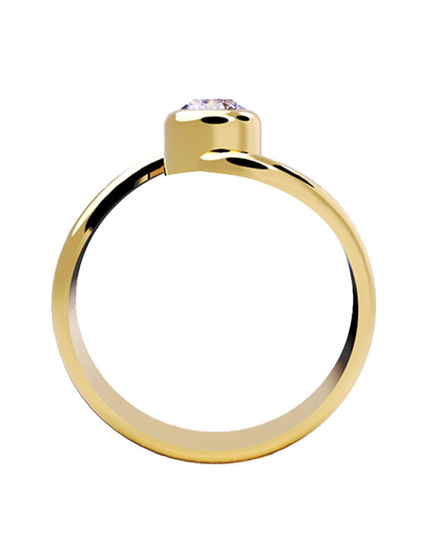 Anillo de Compromiso en Oro Amarillo 10K con Ci... image number null