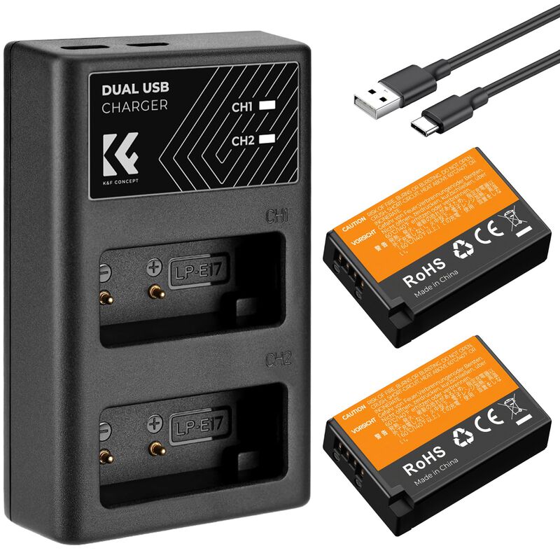 Bater&iacute;a Y Cargador Usb Dual Lp-e17 Para Canon E... image number null