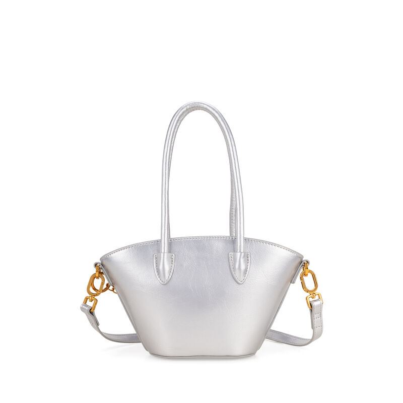 Bolsa Tote Chica Con Pouch Color Plata image number null