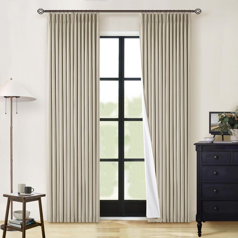 Cortinas Twodrapes 213 cm Opacas De Lino Con Pl... image number null