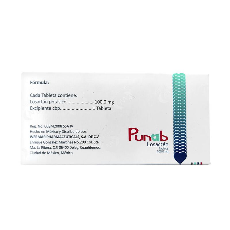 Punab Losartan 100 Mg 15 Tableta(s) image number null
