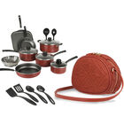 Bater&iacute;a Tramontina Primaware 18pz Rojo + Bolso Cloe Cross Body Chico Rojo