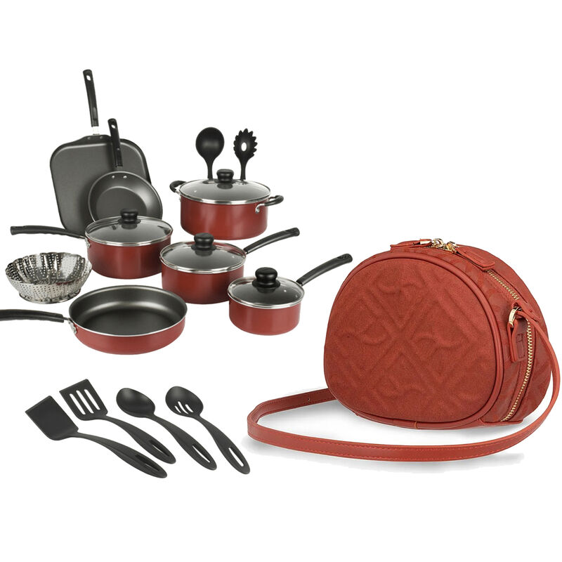 Bater&iacute;a Tramontina Primaware 18pz Rojo + Bolso ... image number null