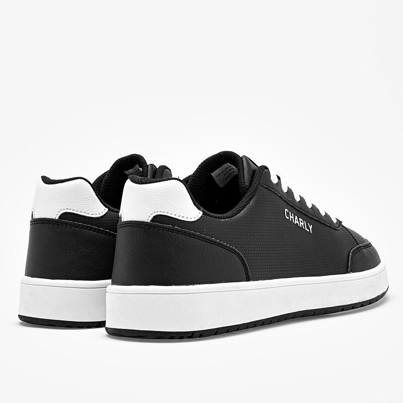 Charly tenis  para hombre negro blanco cod 1397... image number null