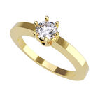 Anillo de Compromiso de 14K con Diamante de Laboratorio 0.20 CT F VS1 Talla 9 ORO AMARILLO 14K&ndash; Amore Mio!