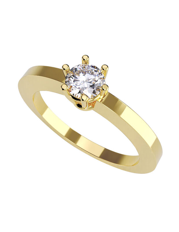 Anillo de Compromiso de 14K con Diamante de Lab... image number null