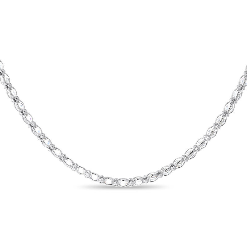 Gargantilla Plata Blanca 925 Piedras Color 43+3... image number null