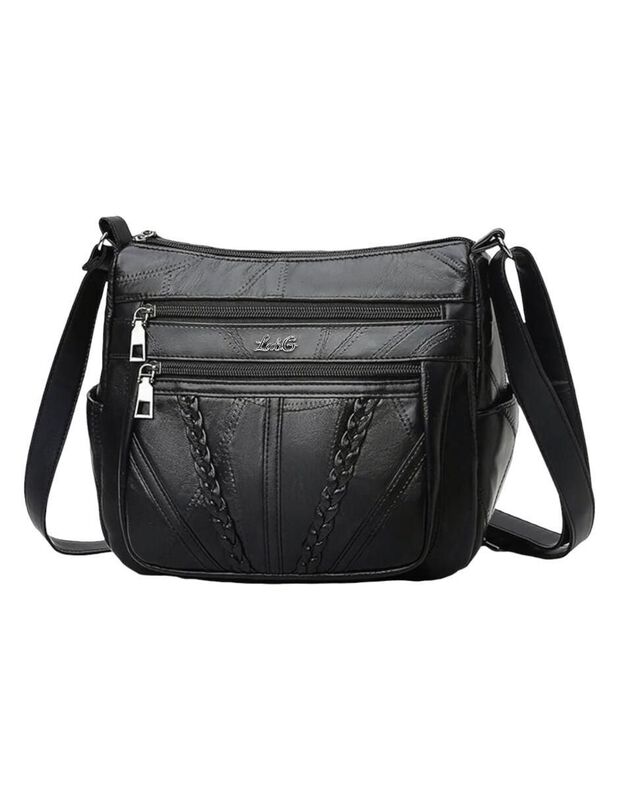 Bolsa Crossbody Pink Brule De Cuero Para Mujer image number null