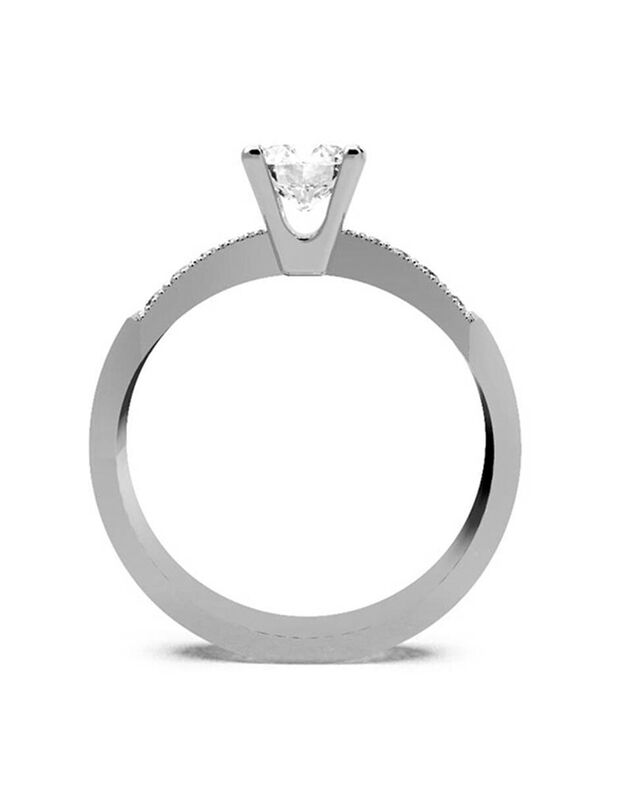 Anillo de Compromiso de 14K con Diamante de Lab... image number null