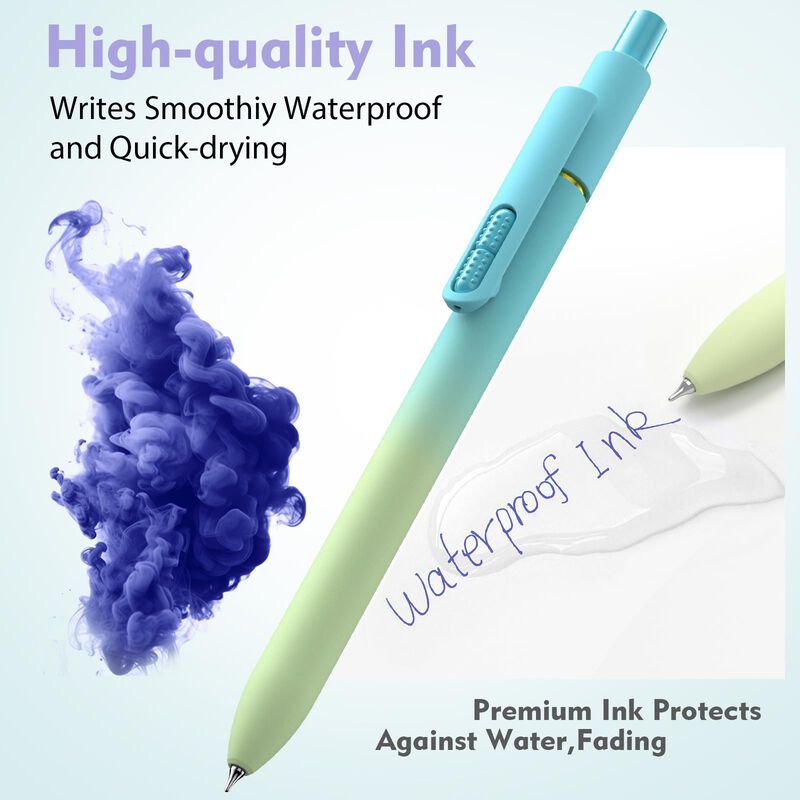 Bol&iacute;grafos De Gel Hiacry 0.7 mm Azul Pack De 8 ... image number null