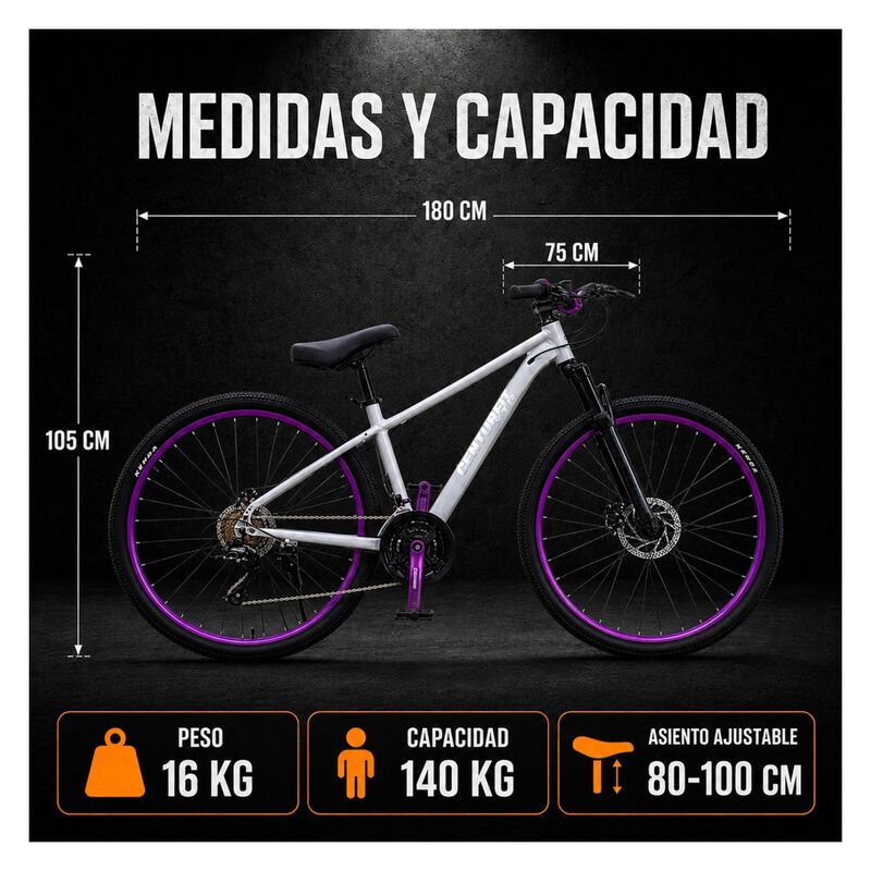 Centurfit Bicicleta Monta&ntilde;a Rodada 29 Freno Dis... image number null