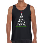 Tank Top Word Art Para Hombre - Aqu&iacute; Viene Santa Paws - Negro