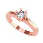 Anillo de Compromiso de 14K con Diamante de Laboratorio 0.20 CT F VS1 Talla 6.5 ORO ROSA 14K &ndash; / M8-20-14R-LG-65