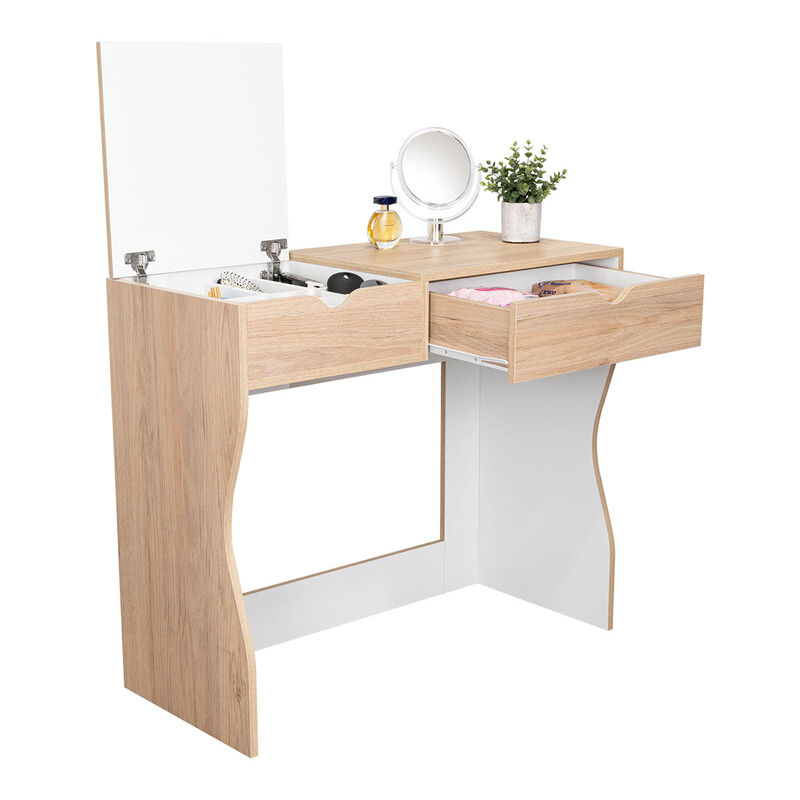 Mueble Tocador Perlak Beige Y Blanco Virtual Mu... image number null