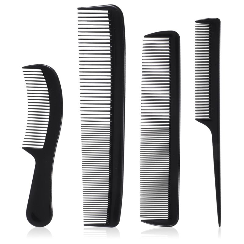 Set De Peines Xosjska 22 cm Negro Pl&aacute;stico 4 pi... image number null