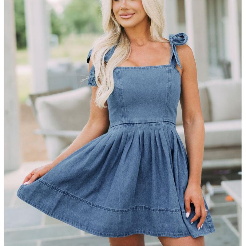 Vestido Mini Denim Loveimgs - Talla Peque&ntilde;a Azu... image number null