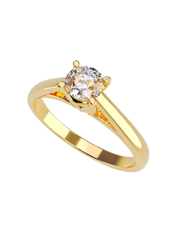 Anillo de Compromiso de 10K con Circonia Talla ... image number null