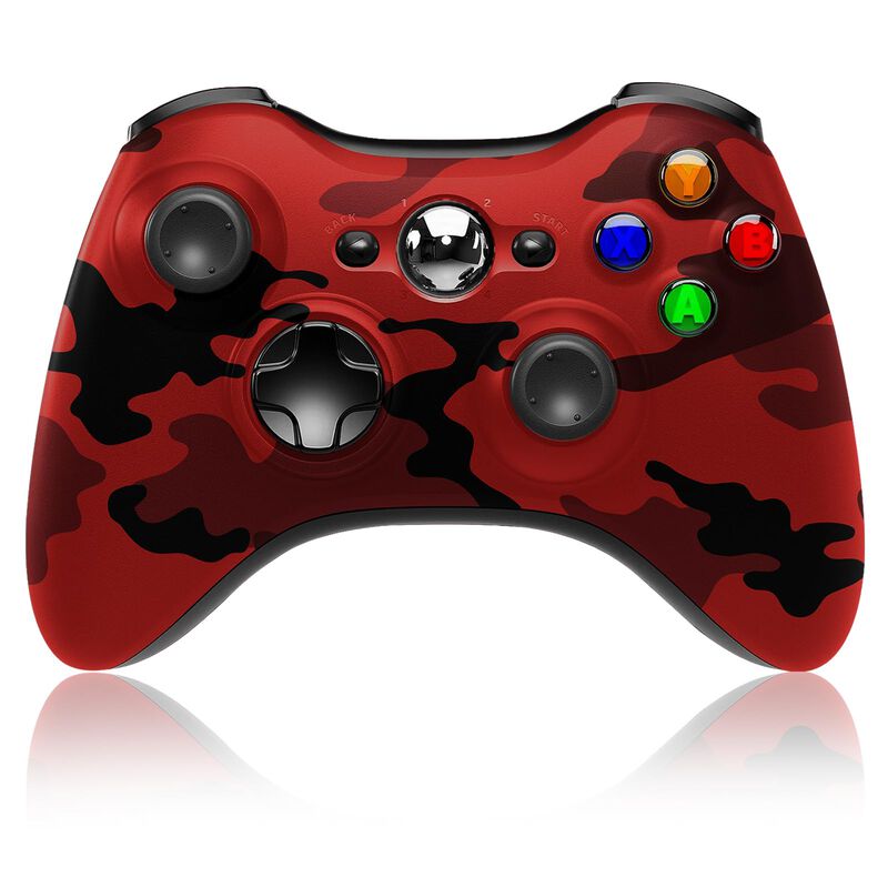 Mando Inal&aacute;mbrico Buertt para Xbox 360 Camo Roj... image number null