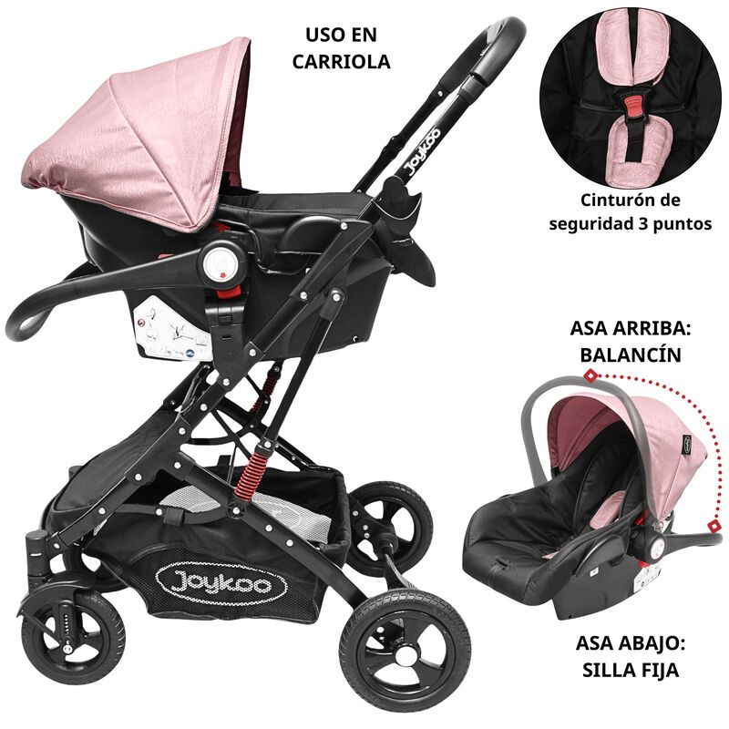 Carriola para Bebé con Portabebé Reversible Con... image number null