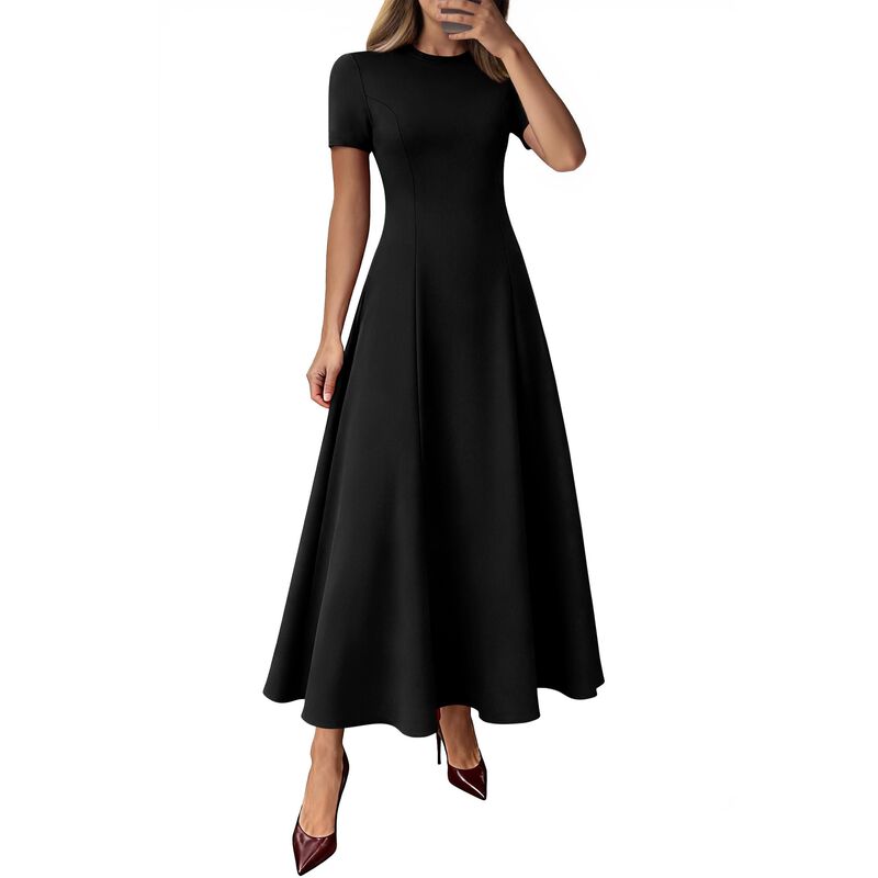 Vestido Kirundo Negro Manga Corta - XL image number null