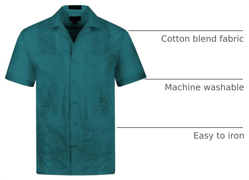 Camisa Omegatux Guayabera De Manga Corta Color ... image number null
