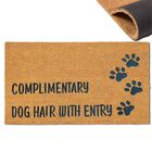 Alfombra Assaoy 76 cm X 46 cm De Fibra De Coco &ndash; Felpudo De Entrada Con Pelos De Perro
