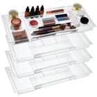 Organizador De Cajones Dunkive 4‑unidades 32‑51 cm De Pl&aacute;stico Transparente
