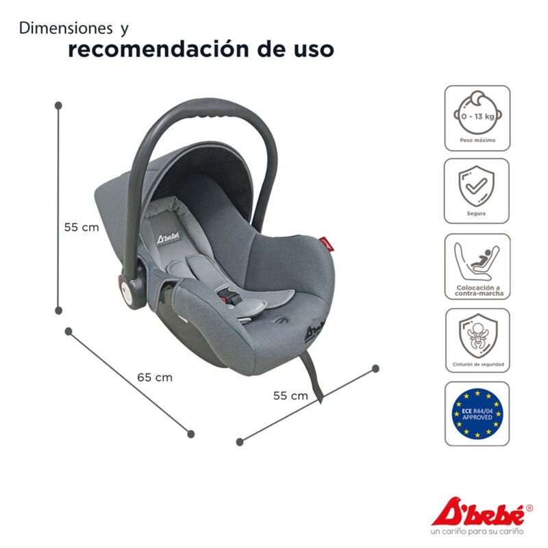 Autoasiento D'Beb&eacute; Mai Travel Gris END6 image number null