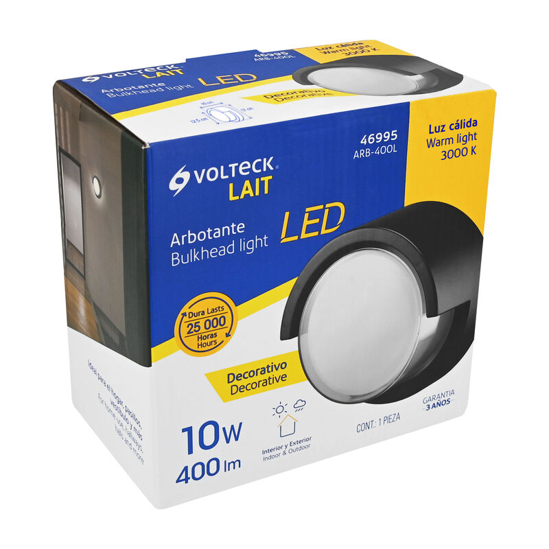 Arbotante decorativo de Led 10 W Luz Cálida Vol... image number null