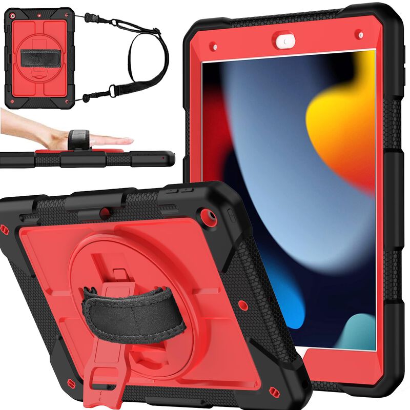Funda Bmouo Para Ipad 10.2" Negro/rojo Con Sopo... image number null