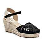 Been Class alpargata plataforma para mujer negro beige cod 140276-E