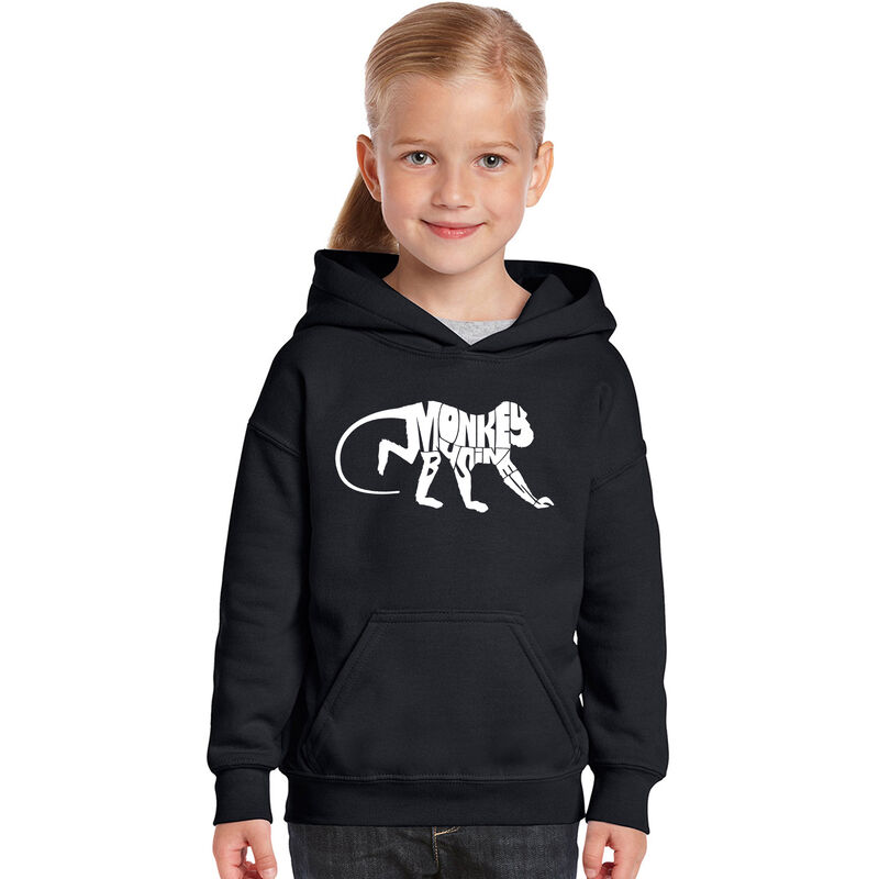 Sudadera Con Capucha Word Art Para Ni&ntilde;a - Monke... image number null