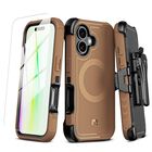 Funda MYBAT Maverick Mag clip para iPhone 17 - Cafe con mica