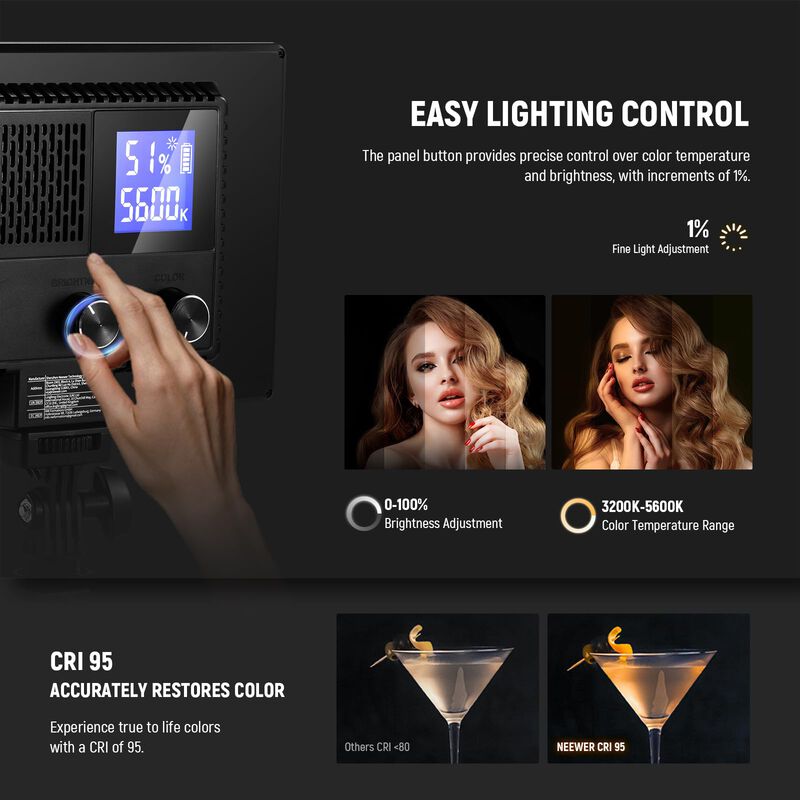 Panel De Luz Led Para V&iacute;deo Neewer Nl-116ai, Re... image number null
