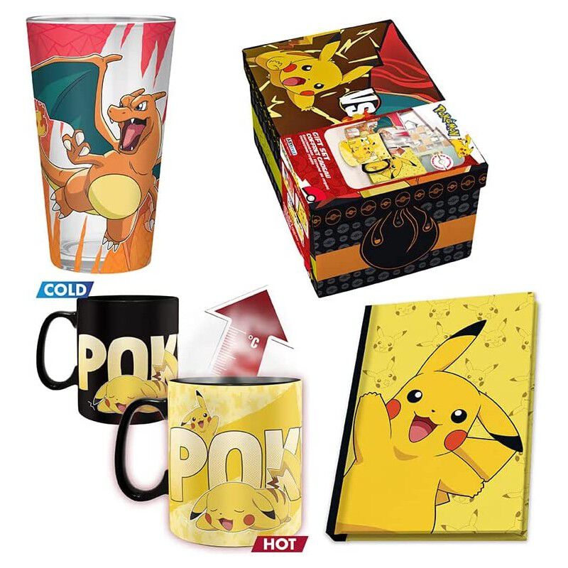 Caja Regalo Pok&eacute;mon Charizard Vs Pikachu Taza T... image number null