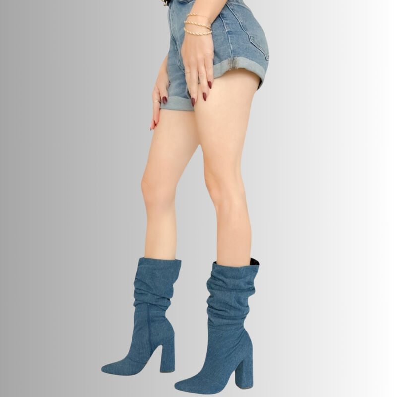 BOTA EFECTO CORRUGADO MALABIS BOT-1005 AZUL CON... image number null