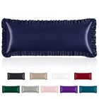 Funda De Almohada Corporal Homiest Azul Marino Con Volante De Sat&eacute;n