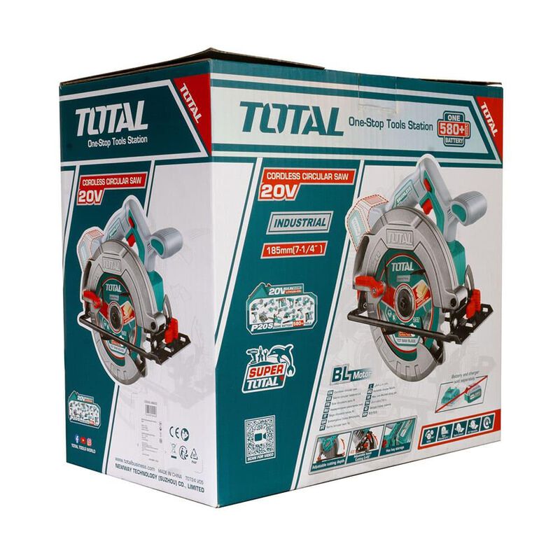 Sierra circular 7-1/4&rdquo; 20 V sin carbones TOTAL image number null