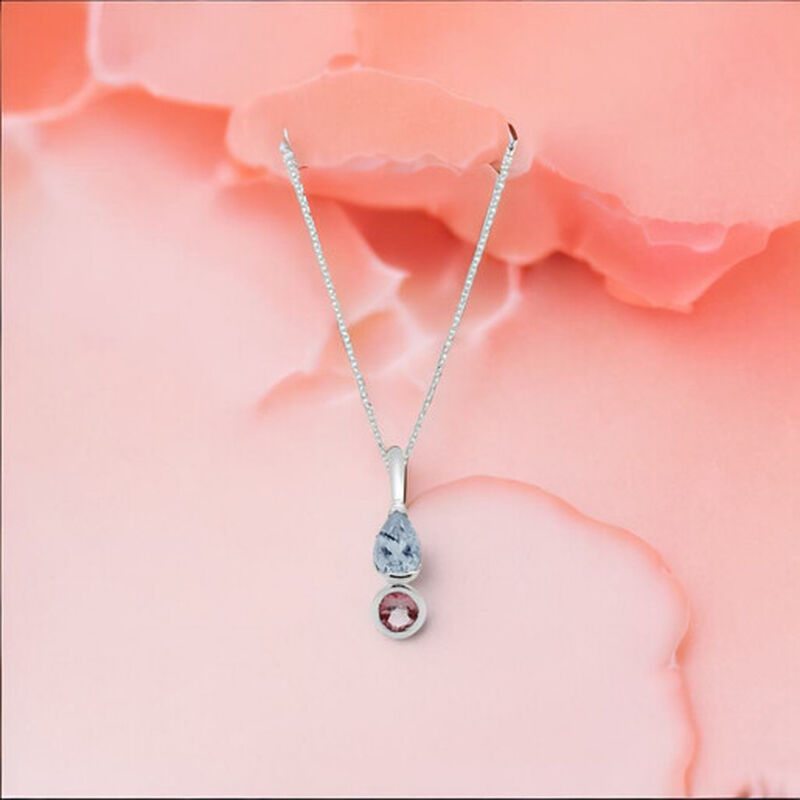 Dije Iris de plata .925 con topacio y turmalina... image number null